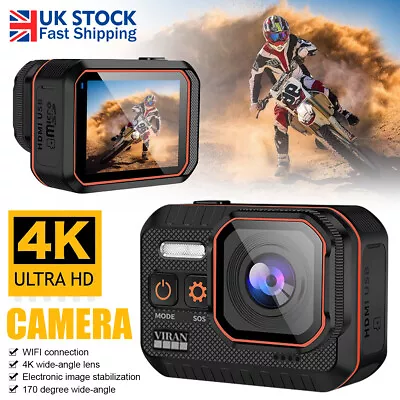 Sport Action Waterproof Camera DVR DV HD 1080P 4K Helmet Action Cam Camcorder UK • £63.99