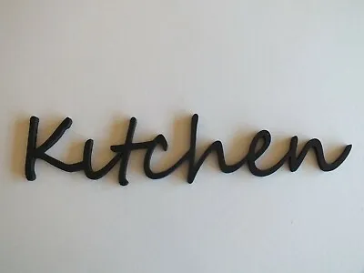 Wooden  Kitchen  Plaque Words/Letters Home/Door/Wall...Black Or Unpainted.  • £4.99