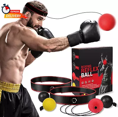Boxing Reflex Ball Headband Set Boxing Equipment Include 4 Different Ball And  • $17