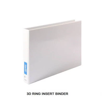 £26.96 • Buy 3 D-RING Bantex Landscape Insert Binder White 38mm A3 BRAND NEW