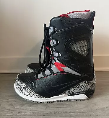 Nike Zoom Kaiju Snowboard Boots Black Red Cement Print 376276-041 Size 10.5 • $500