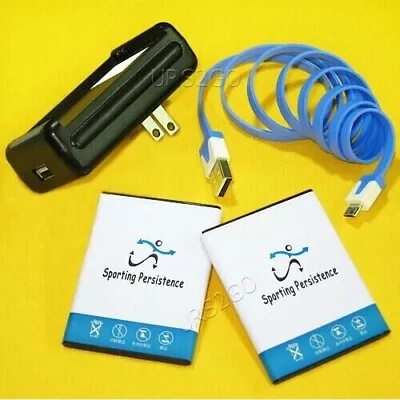 Long Life 2x 3280mAh Battery Charger Cable For Samsung GALAXY Note LTE SGH-I717 • $54.96