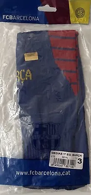 FC Barcelona Medias Socks  Royal Size T/3 Made In Spain V17G  New In Package • $15