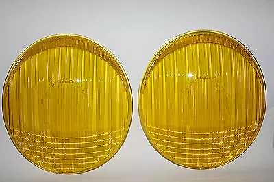 Porsche 356 Vw Bug Set Hella Headlight Lenses Yellow Symmetric  42-10804 • $329