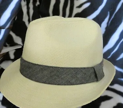 BIEGE CLASSIC SMALL Gangster Hat STYLE Untouchables Smooth  Gray Band • $1.45
