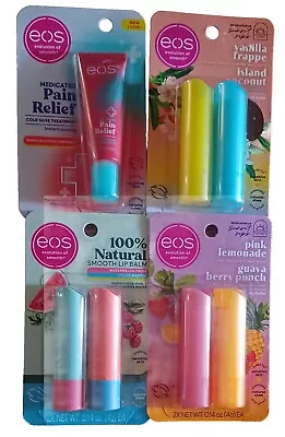 7 X New Sealed Yummy Fresh Eos 100% Natural Organic Lip Balm * 1 Tube * 6 Sticks • $3