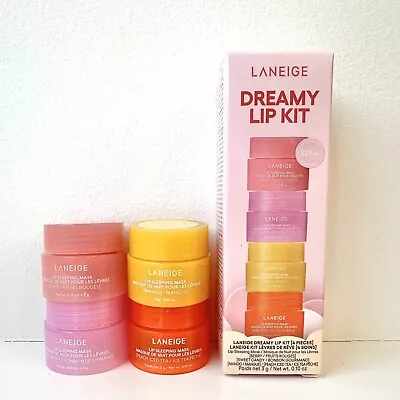 LANEIGE Dreamy Lip Kit Lip Sleeping Mask Mini Set 4x .1oz Ea NEW RELEASE Ltd Ed. • $38.95