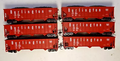 (6) N Scale Burlington Coal Cars With Loads (lot 1159) • $72