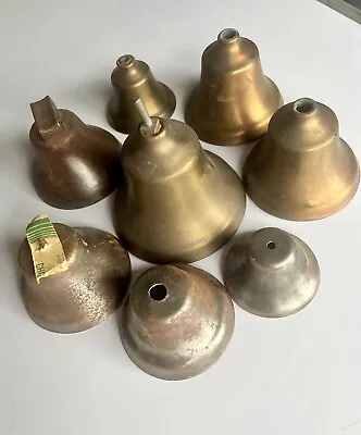 Vintage Brass And Steel Bells ~ Lot Of Eight (8) • $7.77