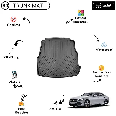 Vehicle Specific Rubber Trunk Mat Cargo Liner For Mercedes C Class W206 2021-Up • $79.90