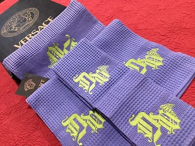 VERSACE 5 Pc FAMOUS MEDUSA TOWELS SET With MEDUSA Box / HOME COLLECTION - NEW • $149.99