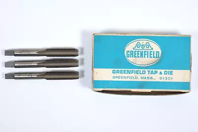 NEW Vtg Greenfield 3-Piece Threading Tap Set 7/16-20 NF In Original Box • $29.95