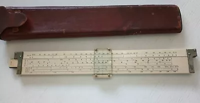 Keuffel & Esser Slide Rule Model 4092-3 With Leather Case Engineering Vintage  • $35.99