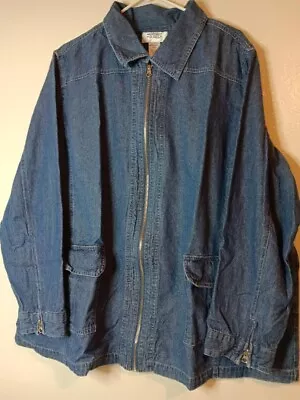 Main Street Blues Denim Long Sleeve Shirt/Jacket. Size 28W. Great Condition. • $15