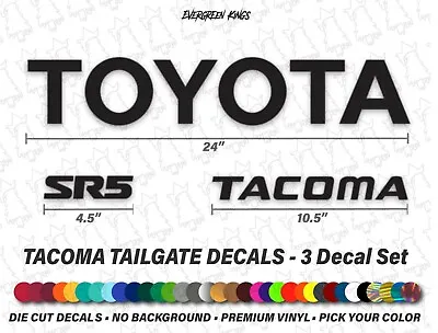 TOYOTA TACOMA SR5 TAILGATE SET KIT Vinyl Decal Sticker Emblem Graphic PICK COLOR • $14.39