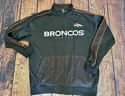 Denver Bronco's Majestic Track Jacket Men’s 2X Full Zip Heavyweight Mesh Long • $30