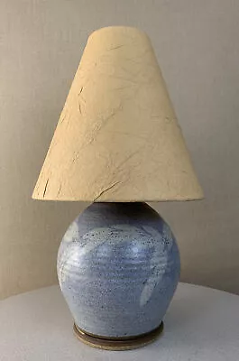 Vintage Mid Century 1980s Modern Floral Craft Clay California Pottery Lamp • £145.96