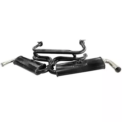 Empi 3648 Black 1-3/8  Dual Muffler Exhaust System 1600cc Vw Bug/Ghia • $399.95