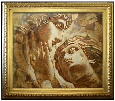 Framed Michelangelo Roman Greek Lovers Repro Hand Painted Oil Painting 20x24in • $179.95