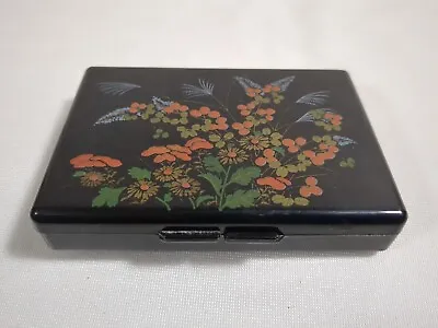 Vintage Small Pocket Purse Makeup Hand Mirror Beautiful Floral Design Compact • $10