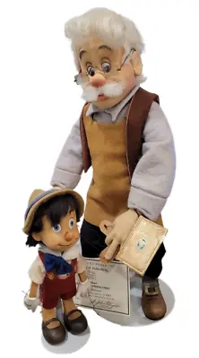  R. John Wright Geppetto Pinocchio Marionette Doll Series 1 Limited Edition COA • $1985