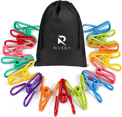 Pack Of 15 Chip Clips With Bag Pvc-Coated Utility Bag Clips Packages  2 Inch  • $10.13