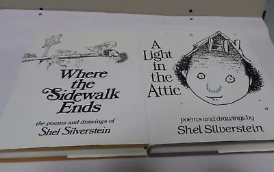 A Light In The Attic/Where The Sidewalk Ends By Shel Silverstein Books (2) • $24.99