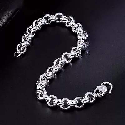 Pure Platinum 950 Chain Men Women 3.4mm Cable Rolo Link Bracelet 7.1g/7.8inch • $667.40