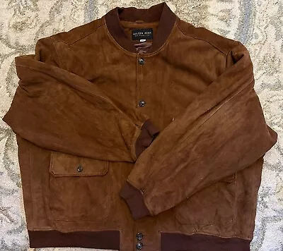 Vintage Genuine Pre-owned Golden Bear Men's Suede Bomber Jacket In Sz.XXL • $74.99