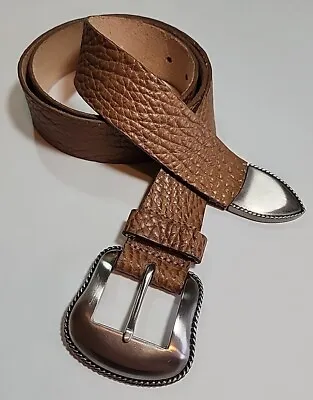 B-Low The Belt TAOS Belt In Sable Brown Textured GENUINE LEATHER Sz L • $80.99