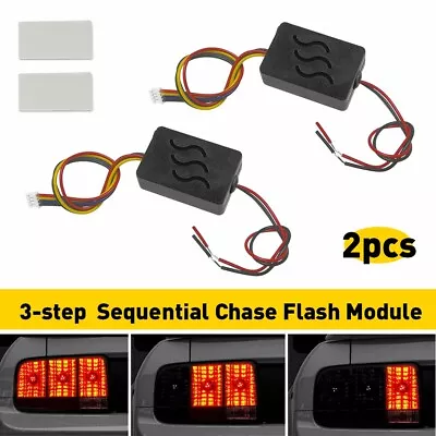 2PCS Sequential 3-Step Flow Semi Dynamic Chase Flash Tail Light Module Box 12V • $14.99