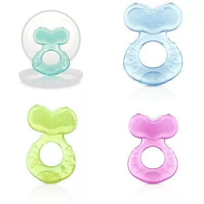 Nuby Silicone Teethe-eez Baby Teether With Bristles Includes Hygienic Case -NEW • £8.99