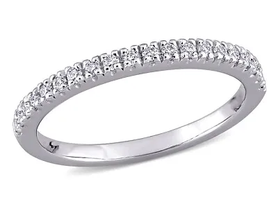 1/5 Carat (ctw) Lab-Created Moissanite Band Ring 10k White Gold • $289