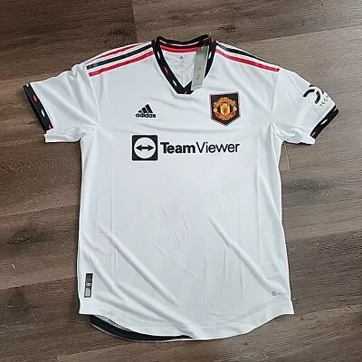 Large Authentic Adidas 22-23 Manchester United Away Soccer Mens Jersey MUFC • $84.60