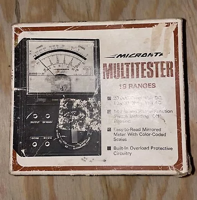 Vintage Micronta Analog Multimeter Multitester 18 Ranges 22-201U • $17.28