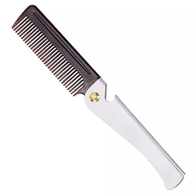 Stainless Steel Folding Comb Pocket Comb For Men And Women Silver • $13.25