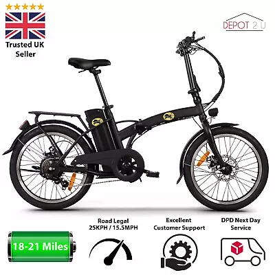 Folding Electric Bike Road Legal UK Seller 15.5mph Powerhog Smart Commuter EBike • £675