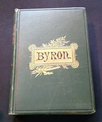 Antique 1879 Victorian Poetry Book THE POEMS AND DRAMAS OF LORD BYRON Gilt Pages • £8.04