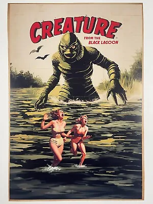 Monster Poster Creature From The Black Lagoon Classic Monsters Vintage Alien • $14.99