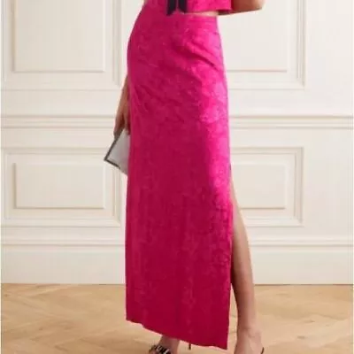 $199.99 • Buy Staud Floral Jacquard Saman Maxi Skirt With Slit Sz 4 New