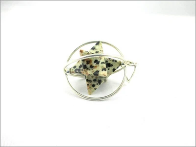 £16.75 • Buy Dalmation Jasper Spinning Star Merkaba Pendant 1 Inch