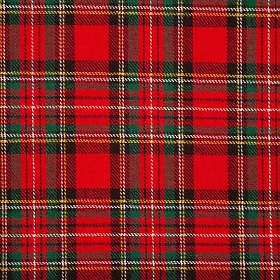 £8.50 • Buy Royal Stewart Tartan Fabric Brushed 100% Cotton Colours Red & Green Very Cosy