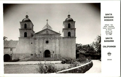 $7.99 • Buy Postcard RPPC Santa Barbara Mission EKC California A47