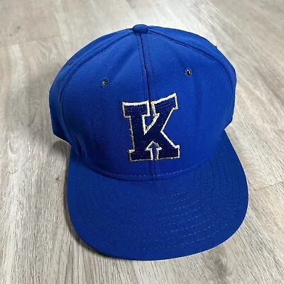 Vintage Kentucky Wildcats Hat Snapback NCAA College Blue White Cap Made In USA • $25.20