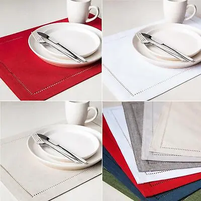 Set Of 2 Polyester Placemats Dining Table Mats Wedding Hotel Linen Dinner Party • £3.99