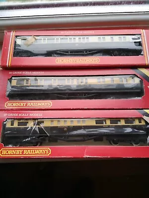  Hornby Rake X 3 Gwr 57ft Coaches  Boxed Coaches Exellent Inc Restraunt  • £28.99