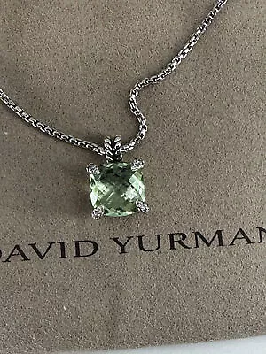 11mm DAVlD YURMAN Chatelaine Pendant Necklace With Prasiolite And Diamonds • $300