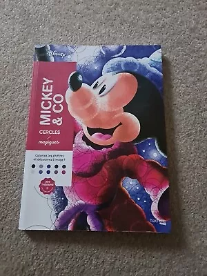 Disney Mickey Mouse Coloring By Number Book Anti-Stress Creative Gift (French) • £19.99