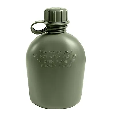 1 Quart Canteen Standard Issue Olive Drab Green - New - Free Shipping! • £6.64