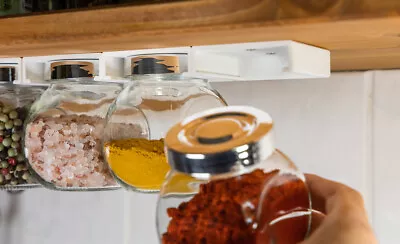 Spice Jars Mount For IKEA RAJTAN Spice Rack Base Cabinet Holder Order • £11.16